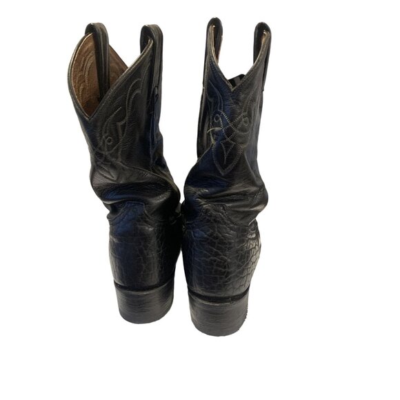 Tony Lama Black Leather Western Cowboy Boots Size‎ 8.5 D main image 4